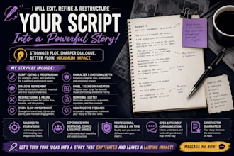 polish your script with professional editing, refinement and restructuring