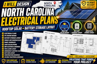 design north carolina electrical plans rooftop solar battery storage layout