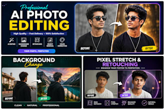 do professional ai photo editing and background change