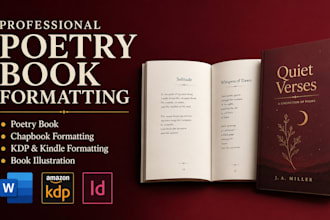 design poetry book formatting poem for amazon kdp paperback kindle ebook