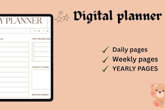 design custom digital planners and journals for you