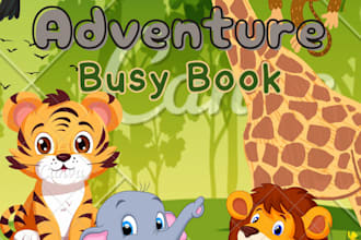design a printable kids busy book or activity book