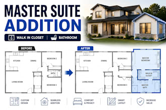 design master suite home additions, walk in closets, bathroom layouts