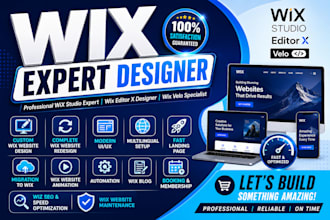 design, redesign, or build a modern wix studio, editor x, wix ecommerce website