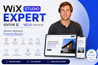 design, redesign, or build a modern wix studio, editor x, wix ecommerce website