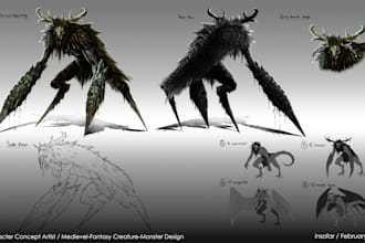 create detailed monster designs