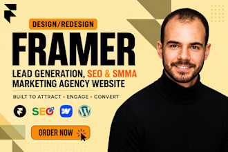design framer lead generation, framer seo, smma marketing agency framer website