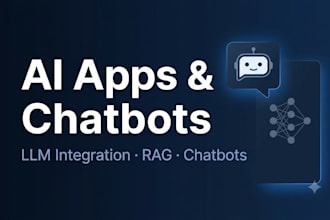 build ai apps with llm integration, chatbots and rag systems