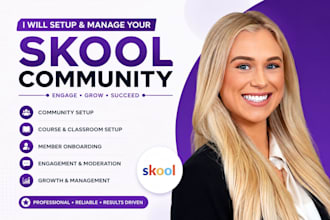 set up online skool community skool community setup skool online course setup