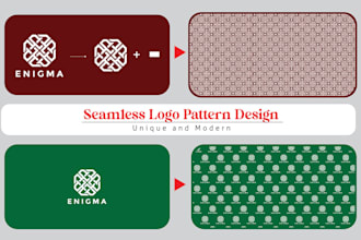 seamless all over logo pattern design for you