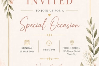 create your invitations and welcome cards