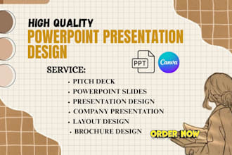 design, redesign pitch deck, powerpoint presentation, google slides brochure