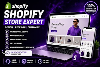 setup a professional shopify dropshipping store