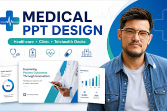 design medical ppt, healthcare deck, clinic and telehealth investor deck
