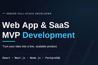 design and build your web app mvp from your idea