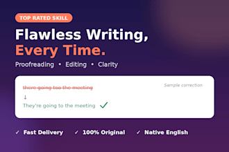 proofread and edit your writing for grammar and clarity