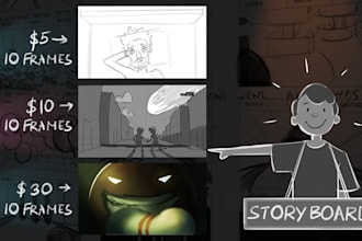 draw affordable storyboard for animation, film, commercials