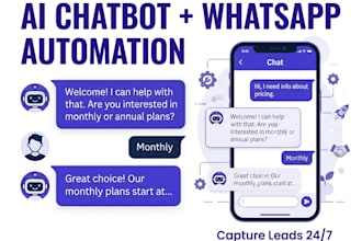 build an ai chatbot and whatsapp automation for your business