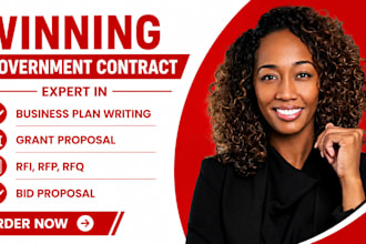 find rfp, write government contract bid proposal , rfi , rfq grant proposal