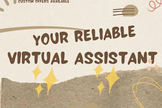 be your virtual assistant for admin, social media and web support