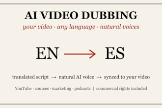 dub your video into any language with natural ai voices
