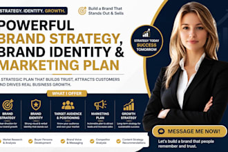create powerful brand strategy, brand identity and marketing plan