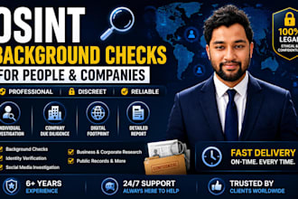 conduct professional osint background checks for people and companies