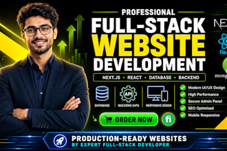 develop full stack website with backend and database