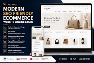 build a modern SEO friendly ecommerce website online store