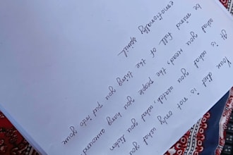 write anything in beatiful and readable handwriting