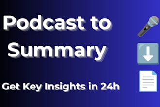 podcast transcription and summary