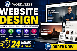 do wordpress church webseite development, website redesign or business website