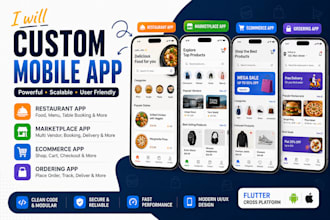 custom restaurant app, marketplace app, ecommerce app, ordering app