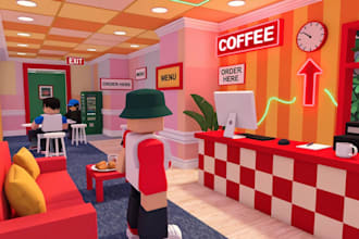 build a high quality roblox lobby, cafe, or custom map