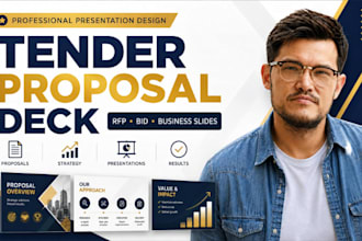 design tender presentation, rfp proposal deck, bid deck and business slides