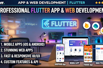 develop mobile and web apps using flutter