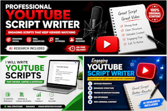 write engaging youtube script with ai research