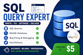 write sql queries and fix database problems