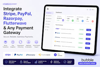 integrate stripe, paypal, razorpay, flutterwave, and