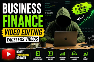 edit business and finance faceless youtube videos