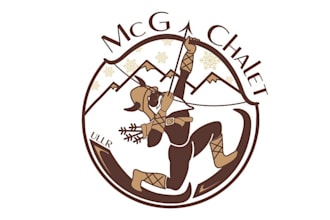 design custom awesome ski cabin logo