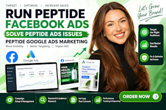 run peptide facebook ads solve peptide ads issues peptide google ads marketing