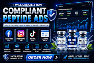 fix peptide ads, run peptide compliant ads on facebook instagram and tiktok ads