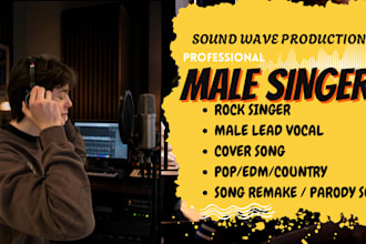 male singer, vocalist for edm vocals male pop singer edm singer for custom song