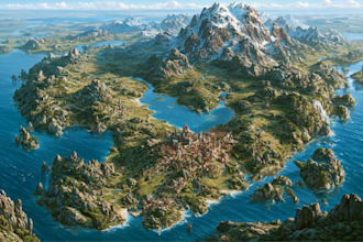 draw a custom map for fantasy, scifi, book or boardgame