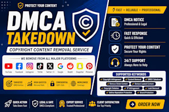 assist with dmca notices and copyright protection