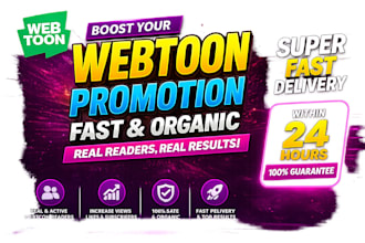 promote your webtoon, manga, and webcomic to real readers and real audience