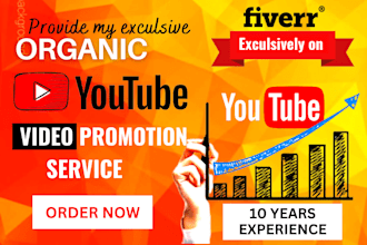 organic youtube promotion and marketing