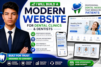 build a modern website for dental clinics and dentists