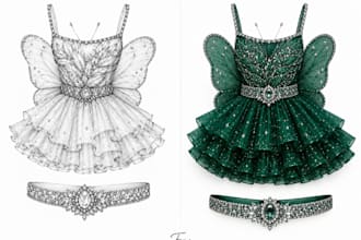 design a birthday dress with removable gem belt